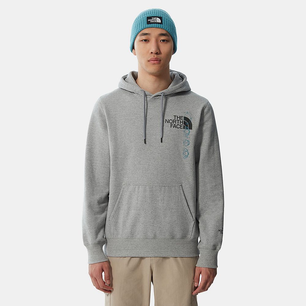 The North Face Hoodie Mens Australia - The North Face Expedition Graphic Grey (ERZ-186497)